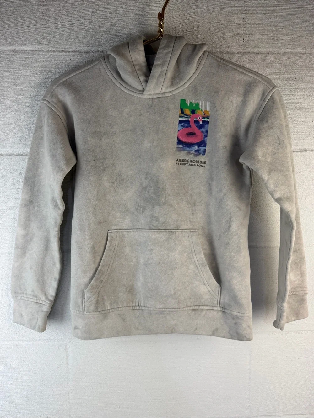 Abercrombie Kids Boy’s Size 9/10 Gray Matching Hoodie & Shorts Set